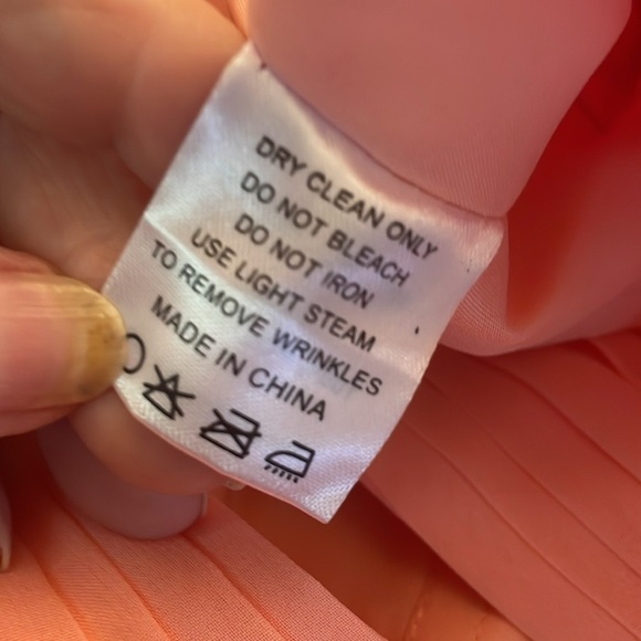 Azazie Elegant Coral Sleeveless Formal Dress - Picture 9 of 10